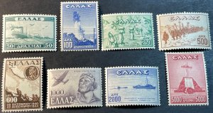 GREECE # 490-497-MINT/HINGED---COMPLETE SET---1946-47
