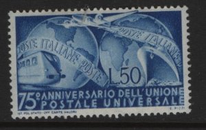 ITALY 514 MINT HINGED, UPU ISSUE 1949