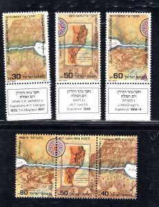 ISRAEL SC# 975-78a-c W/TABS FVF/MNH