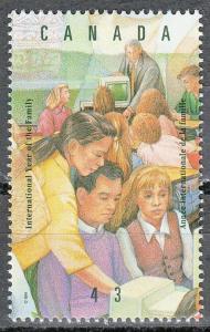 #1523d Canada MNH 43¢ UN Year of the Family - Education 1994
