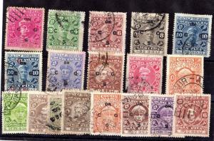 India States Cochin Collection of 18 Values VFU  X6253