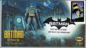 AO-3933-2, 2014, Batman, Bronze Age, Add-on Cachet, Pictorial Postmark, First Da 