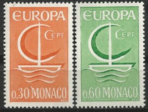 Monaco # 639-40   Europa  1966  Common Design      (2)  Mint NH