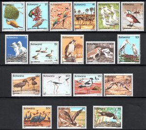 Botswana - 1982 Birds Set MNH** SG 515-532