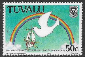 TUVALU 1986 PEACE CORPS Anniversary Issue Sc 362 MNH