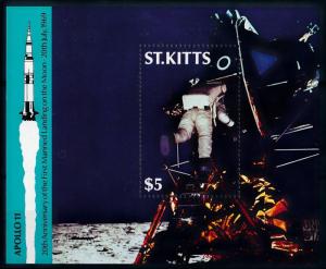 [66145] St. Kitts 1989 Space Travel Weltraum Apollo 11 Souvenir Sheet MNH