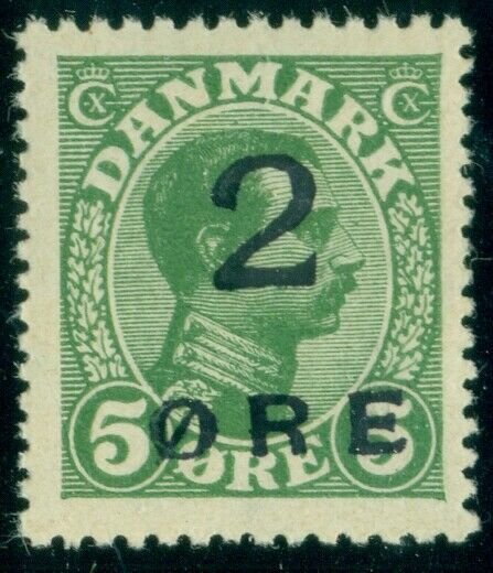 FAROE ISLANDS #1 (3) 45ore Surcharge, og, NH, XF, pristine, scarce, Moller cert