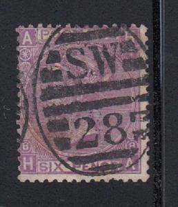 Great Britain Scott 51a Used, plate 8 (Catalog Value $115.00)