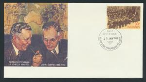 Australia PrePaid Envelope 1985  - J B Chiefly  & John Curtin