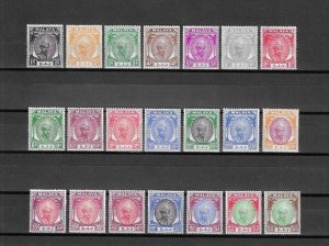 MALAYA/PAHANG 1950/6 SG 53/73 MNH Cat £130