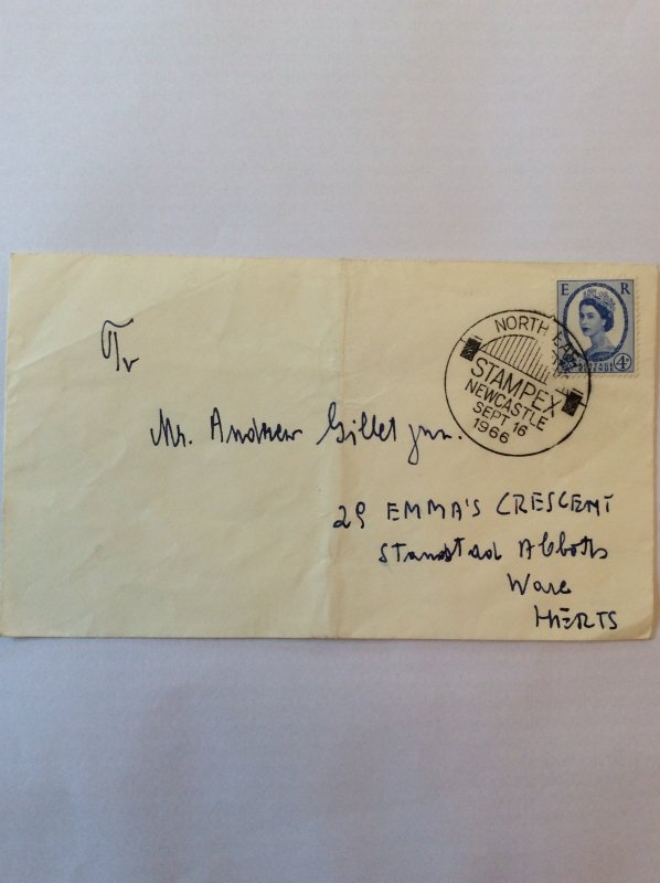 1966 Stampex Newcastle postmark. 4d.