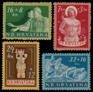✔️ CROATIA 1944 - WWII VICTIMS - SC. B56/B59 ** MNH OG [CR154]