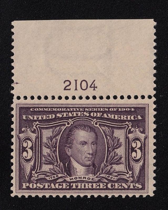 1904 Louisiana Sc 325 violet MNH VF plate no. CV $660