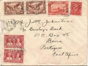 Airmail to PORTUGUESE EAST AFRICA Medallion issue cover Canada