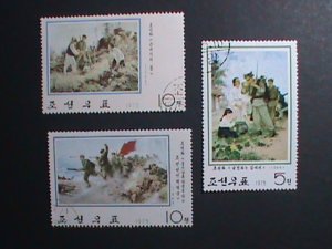 ​KOREA-1975--FAMOUS MODEM KOREAN PAINTING   LARGE-CTO-STAMPS VERY FINE