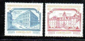 LIECHTENSTEIN #636-637  1978  EUROPA   MINT  VF NH  O.G  a