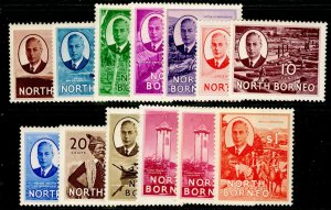 NORTH BORNEO SG356-367, SHORT SET, LH MINT. Cat £47. 