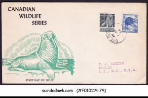 CANADA - 1954 CANADIAN WILFLIFE / BEAVER / WULRUS - FDC