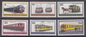 West Berlin - 1971 - Mi. 379-84 (Trains) - MNH - BV012