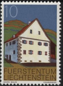 Liechtenstein 638 (mh) 10rp farmhouse, Triesen (1978)