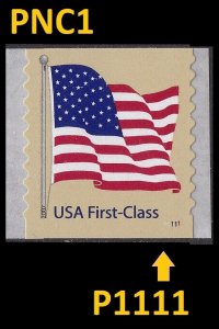 US 4132 Old Glory First Class NDN 41c PNC1 APU P1111 MNH 2007