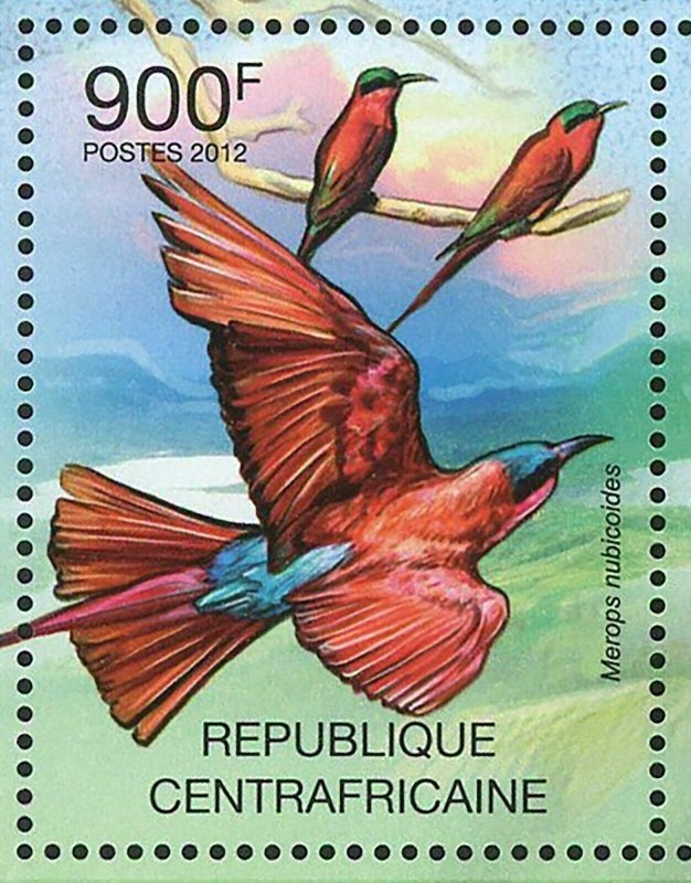 Bee-eaters & Bees Stamp Merops Nubicoides Thyreus Nitidulus S/S MNH #3662-3665 