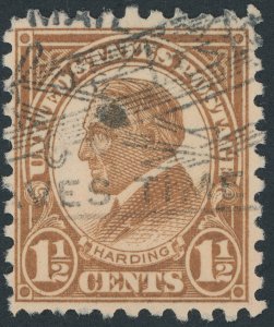 US 582 Regular Issue Harding; Used; Air mail cancel -- See details and scans