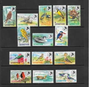 BIRDS - LESOTHO #321-334  MNH