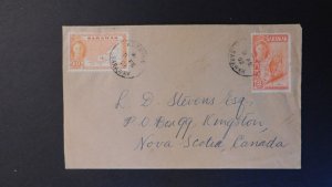 1952 Sarawak Cover Kuching to Kingston Nova Scotia Canada CA