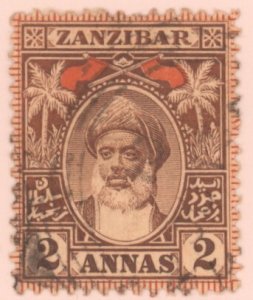 Zanzibar, Scott #65, Used