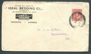 CANADA ADVERTISING CORNER CARD COVER THE IDEAL BEDDING CO.