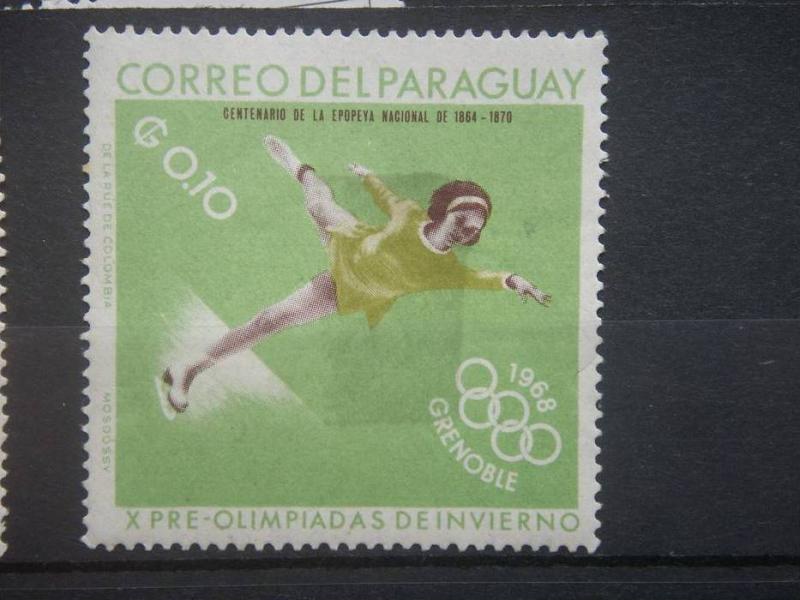 PARAGUAY, 1966, MH 10c, Winter Olympics Scott 986