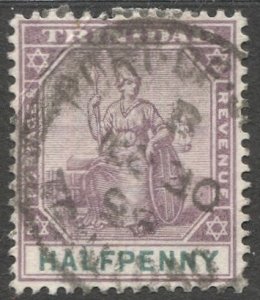 TRINIDAD 1895 Sc 74 VF Used PORT OF SPAIN Postmark / Cancel