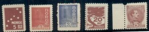 EARLY NORWAY ESSAYS, 5 DIFFERENT, VF