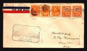 Canada 1929 FFC Toronto to Hamilton - Z17394