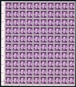 1052, Mint VF $1 Sheet of 100 Stamps - Scarce Sheet! * Stuart Katz