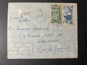 1947 Portugal Airmail Cover Porto S Bento to Rio De Janeiro Brazil