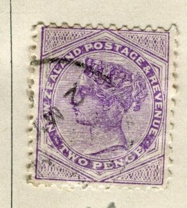 NEW ZEALAND; 1880s classic QV Side Facer issue fine used 2d. value