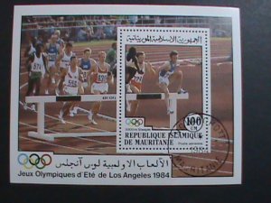 MAURITANIA-1984 SUMMER OLYMPIC GAMES LOS ANGLES'84   CTO S/S VERY FINE