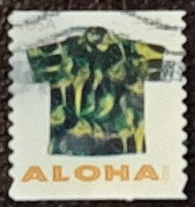 US Scott # 4601; used 32c Aloha Shirt from 2012; VF centering; off paper