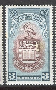 BARBADOS; 1950s early University College of The West Indies Mint hinged