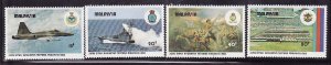 Malaysia-Sc#262-5- id7-unused NH set-Ships-Planes-Armed Forces-1983-