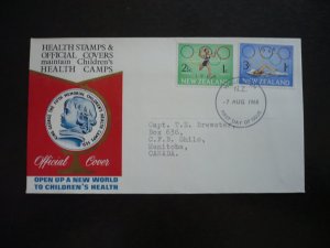 Postal History - New Zealand - Scott# B75-B76 - First Day Cover