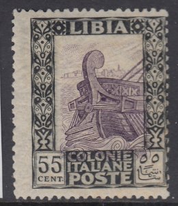 ITALY - Libia n.52b cv 2150$ Variety 14*13¼ (normal= 13¼*14) +shifted perf MH*