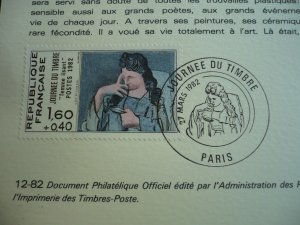 Stamps - France - Scott# B547 - Used First Day Issue - History of the Stamp