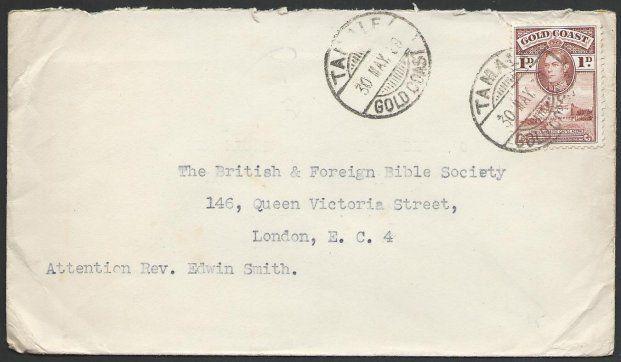 GOLD COAST 1939 cover to UK, TAMALE cds....................................49376