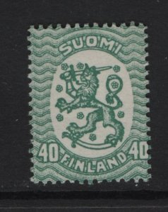 Finland  #95  MNH  1929  Arms  40p green