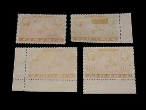 LIBERIA #C53-C56, 1947 AIRMAIL SINGLES, MH, NICE! LQQK!