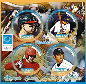 Stamps. Sports Olympic Games Baseball 2024 year 1+1 sheets perforated  NEW