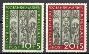 Germany Sc# B316-B317 MH 1951 Frescoes from Marienkirche